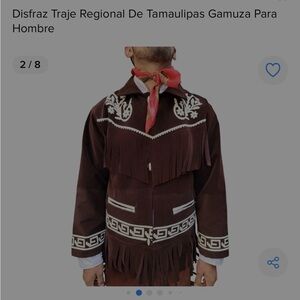 Men's Brown Suede Jacket with Fringe